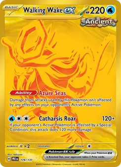 Walking Wake ex card from Prismatic Evolutions, number 178/131