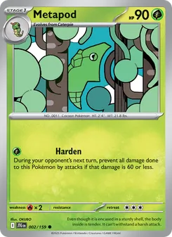 Metapod card from Journey Together, number 002/159
