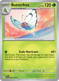 Butterfree card from Journey Together, number 003/159