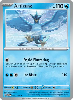 Articuno card from Journey Together, number 032/159