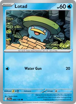 Lotad card from Journey Together, number 035/159