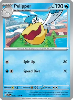Pelipper card from Journey Together, number 039/159