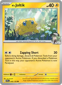 N's Joltik card from Journey Together, number 049/159