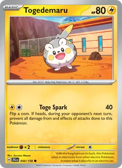 Togedemaru card from Journey Together, number 050/159