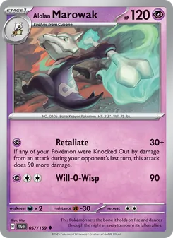 Alolan Marowak card from Journey Together, number 057/159