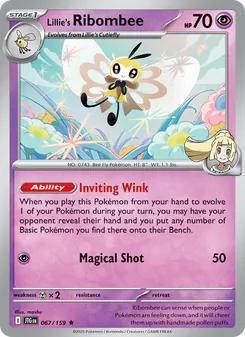 Lillie's Ribombee card from Journey Together, number 067/159