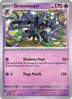 Grimmsnarl card from Journey Together, number 073/159