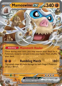 Mamoswine ex card from Journey Together, number 079/159