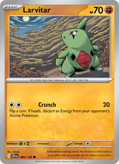 Larvitar card from Journey Together, number 080/159