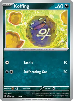 Koffing card from Journey Together, number 091/159