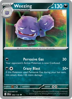 Weezing card from Journey Together, number 092/159