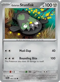 Galarian Stunfisk card from Journey Together, number 106/159