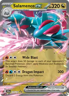 Salamence ex card from Journey Together, number 114/159