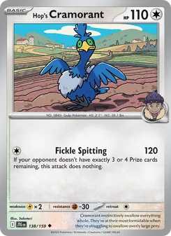 Hop's Cramorant card from Journey Together, number 138/159