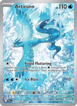 Articuno card from Journey Together, number 161/159