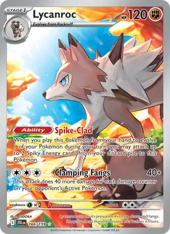 Lycanroc card from Journey Together, number 166/159