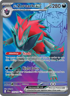 N's Zoroark ex card from Journey Together, number 175/159