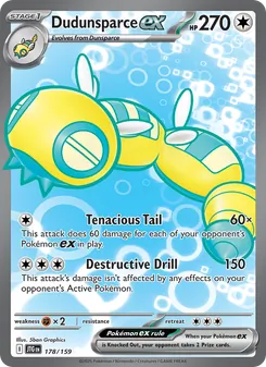 Dudunsparce ex card from Journey Together, number 178/159