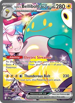 Iono's Bellibolt ex card from Journey Together, number 183/159