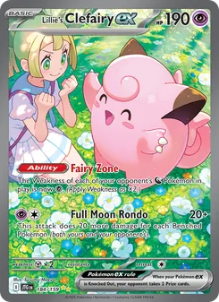 Lillie's Clefairy ex card from Journey Together, number 184/159