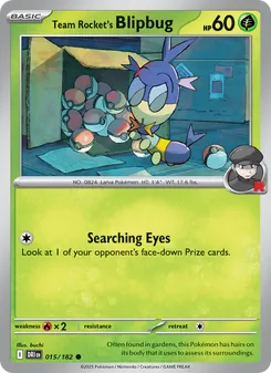 Team Rocket's Blipbug card from Destined Rivals, number 015/182
