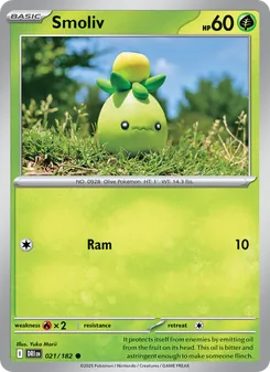 Smoliv card from Destined Rivals, number 021/182