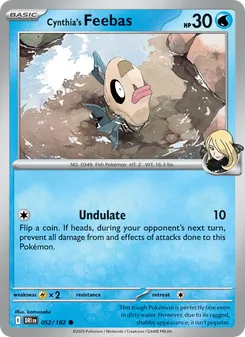 Cynthia's Feebas card from Destined Rivals, number 052/182