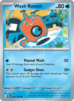 Wash Rotom card from Destined Rivals, number 061/182