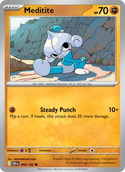 Meditite card from Destined Rivals, number 099/182