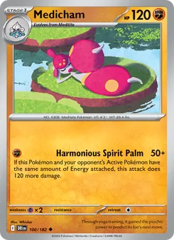 Medicham card from Destined Rivals, number 100/182