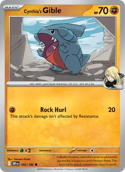 Cynthia's Gible card from Destined Rivals, number 102/182