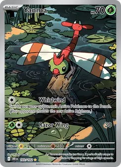 Yanma card from Destined Rivals, number 183/182