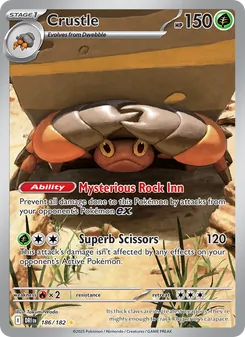 Crustle card from Destined Rivals, number 186/182