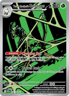 Team Rocket's Spidops card from Destined Rivals, number 187/182