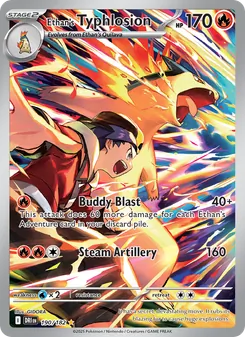 Ethan's Typhlosion card from Destined Rivals, number 190/182