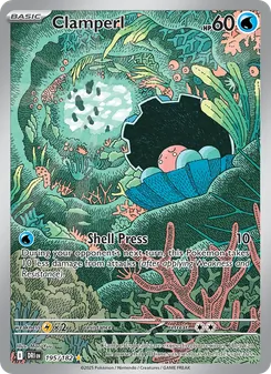 Clamperl card from Destined Rivals, number 195/182