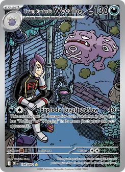 Team Rocket's Weezing card from Destined Rivals, number 199/182