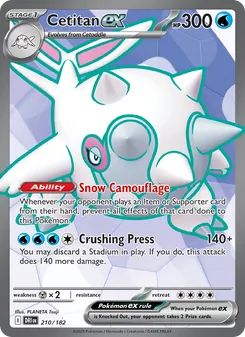Cetitan ex card from Destined Rivals, number 210/182