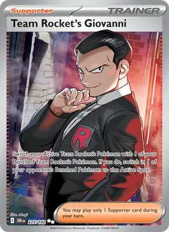 Team Rocket's Giovanni card from Destined Rivals, number 225/182