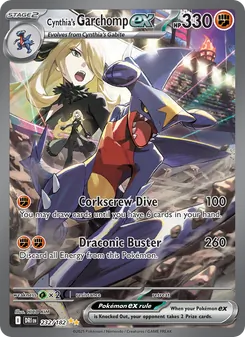 Cynthia's Garchomp ex card from Destined Rivals, number 232/182