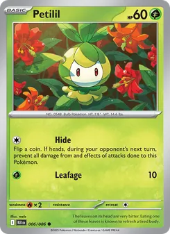 Petilil card from Black Bolt, number 006/86
