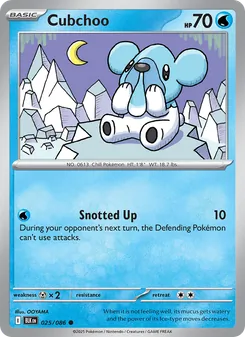 Cubchoo card from Black Bolt, number 025/86