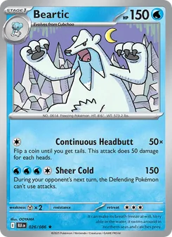 Beartic card from Black Bolt, number 026/86