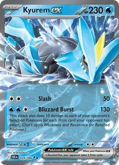 Kyurem ex card from Black Bolt, number 028/86