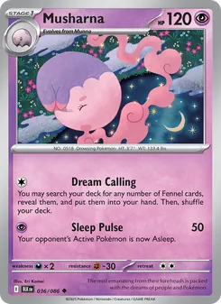 Musharna card from Black Bolt, number 036/86