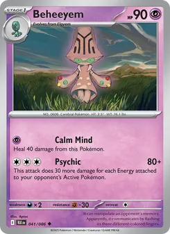 Beheeyem card from Black Bolt, number 041/86