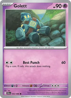 Golett card from Black Bolt, number 042/86