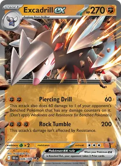 Excadrill ex card from Black Bolt, number 046/86