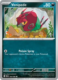 Venipede card from Black Bolt, number 054/86