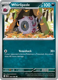 Whirlipede card from Black Bolt, number 055/86